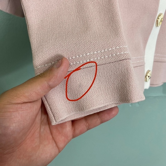 Maje Myshirt Pink Purple Croppes Cardigan Short Sleeve Top - Picture 3 of 8